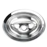 Évier rond en acier inoxydable poli antirouille pour… – vue 5