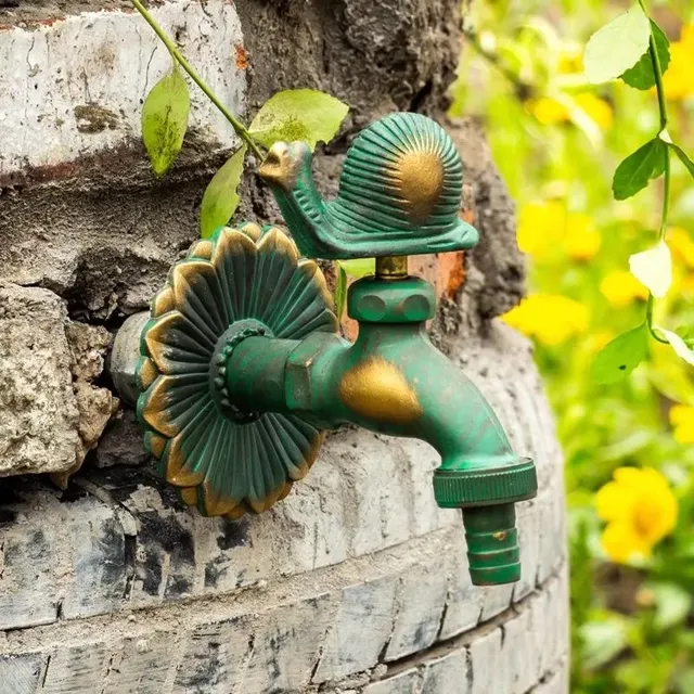 Robinet mural laiton bronze antique rétro vintage… – vue 5