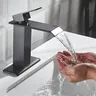 Cascade noire robinet chaud et froid lavabo comptoir… – vue 2