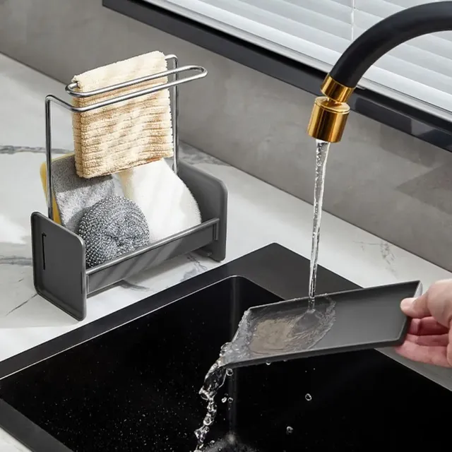 Égouttoir évier compact plastique ABS anthracite acier… – vue 5