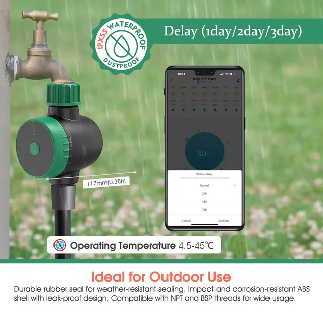 Minuterie d'eau intelligente de jardin – vue 2