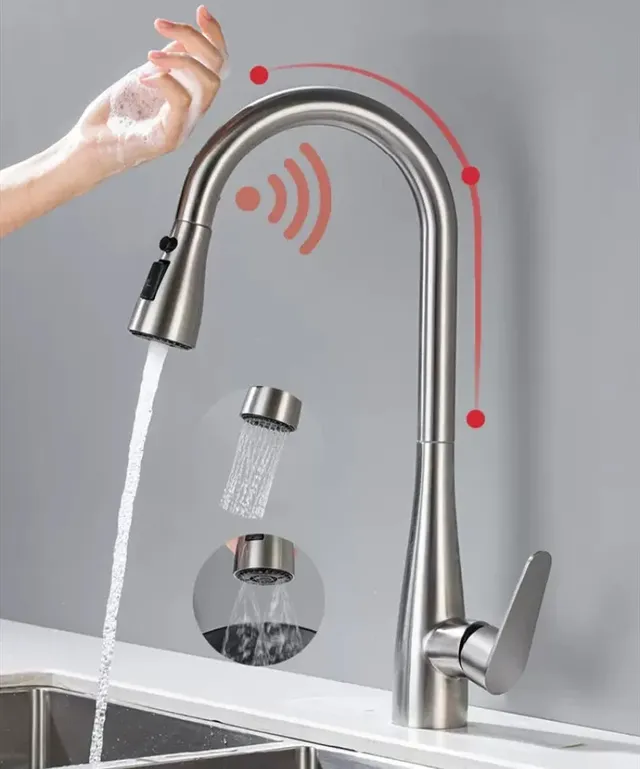 Robinets de cuisine tactiles intelligents – vue 3