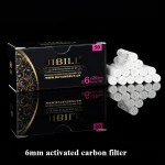 Cartouche filtrante à charbon actif de 6mm, Double tête en céramique, cartouche filtrante pour tuyaux, cartouche filtrante pour cigares, Filtration de tarte, cadeau pour hommes