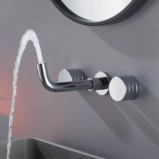 Robinet de salle de bains noir de luxe encastré – vue 4