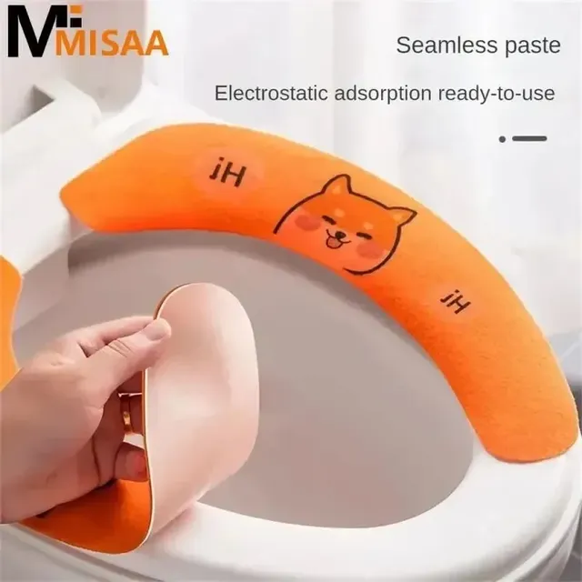 1 paire de pâte siège de toilette mignon épais collant… – vue 3