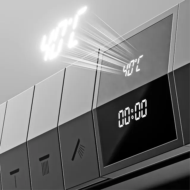 Système de douche thermostatique au plafond mural chromé – vue 3