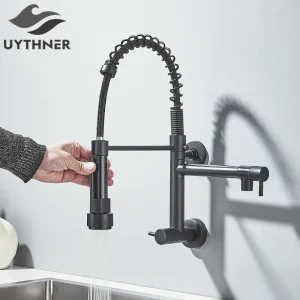 Uythner-Bec de cuisine à bec pivotant à 360 degrés, montage mural simple, eau froide, pour touristes Uythner-Bec de cuisine à bec pivotant à 360 degrés, montage mural simple, eau froide, pour touristes