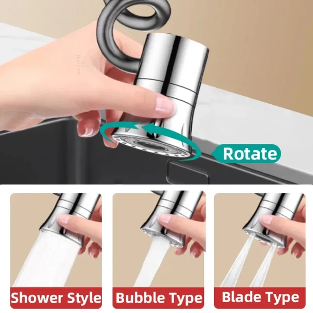 Extension robinet extractible pommeau spirale chrome… – vue 4