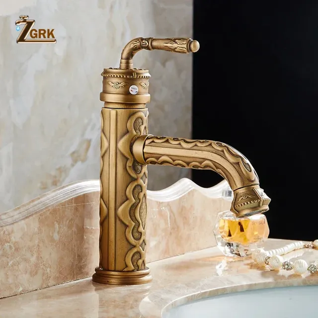 Robinets de lavabo en laiton massif – vue 2