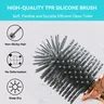 Brosse toilette silicone picots anti rayures manche… – vue 6
