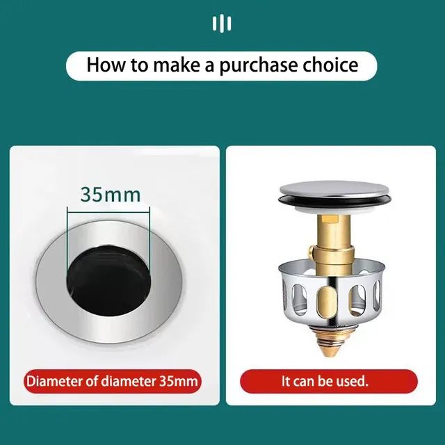 Drain de lavabo universel – vue 2