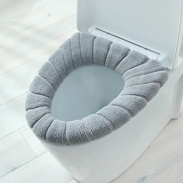 Juste de coussin de siège de toilette en velours chaud… – vue 2