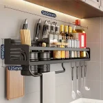 Organisateur de cuisine étagère murale support de rangement d&rsquo;épices porte-couteau de cuisine mur assaisonnement baguettes cuillère pelle stockage