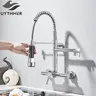 Robinet mural noir pour cuisine – vue 2