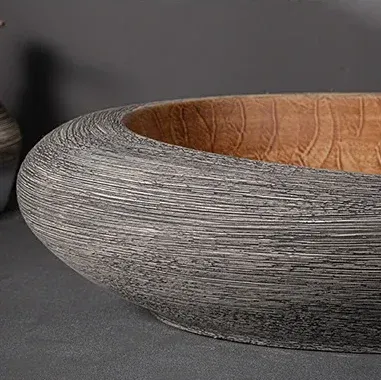 JIENI Art céramique salle de bain évier ensemble ovale… – vue 4