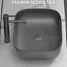 Vasque poser ovale céramique mate gris anthracite effilé… – vue 5