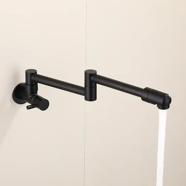 Robinet mural noir – vue 6