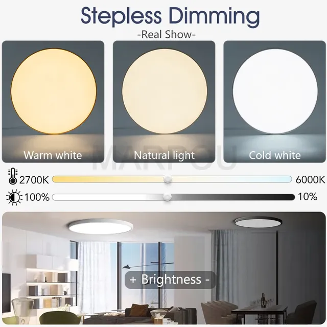 MARPOU plafonnier intelligent lampe à LED pour chambre… – vue 3