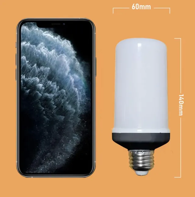 E27 E14 LED lumière à effet de flamme dynamique 12W… – vue 4