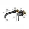 Brushed Gold Basin Faucet Concealed Wall Mounted Faucet… – vue 7