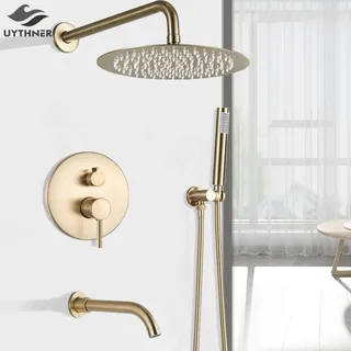 Robinet de douche en or brossé