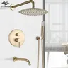 Robinet de douche en or brossé – vue 1