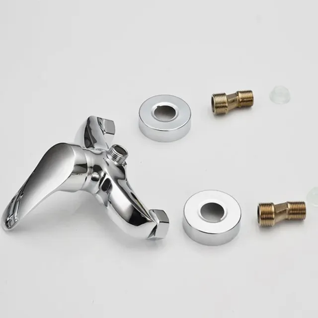 Robinet douche mural monocommande chromée miroir… – vue 2