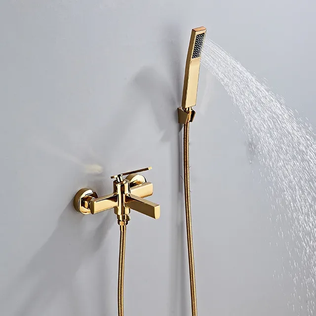 Mitigeur mural bain douche contemporain angulaire métal… – vue 2
