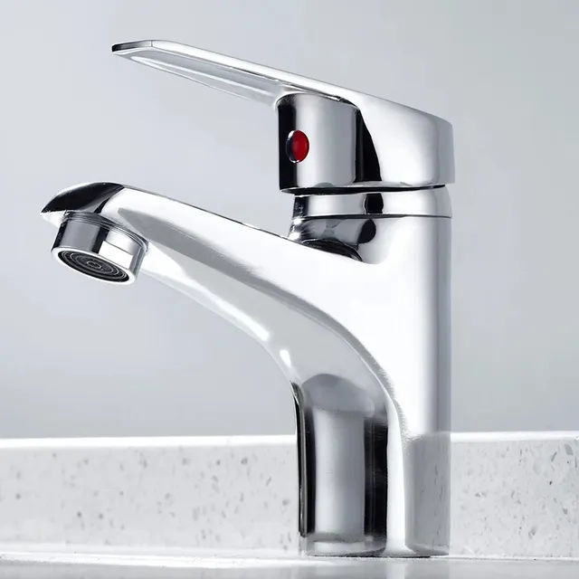 Robinet de lavabo de salle de bains chromé – vue 5