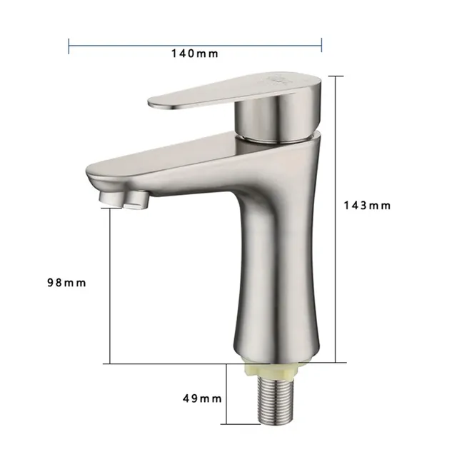 Robinet eau froide acier inoxydable levier unique… – vue 6