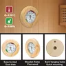 Thermomètre hygromètre sauna mural bois clair rond… – vue 2