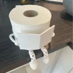 Porte-papier hygiénique en forme de rat de bibliothèque imprimé en 3D, accessoire de décoration de salle de bain unique, durable et élégant pour la maison et le bureau