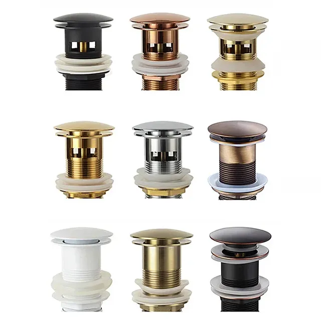 Bonde lavabo mécanisme clic clac laiton finition noir… – vue 2
