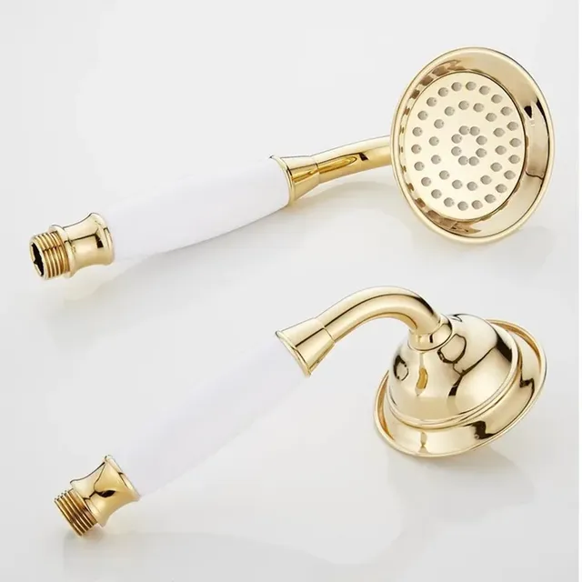 Pommeau douche main or rose rétro classique tête ronde… – vue 5