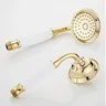 Pommeau douche main or rose rétro classique tête ronde… – vue 5