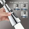 Universel 360 °   Extension de robinet pivotante, Extension de robinet anti-éclaboussures, arroseur à 3 modes, robinet d&rsquo;évier de cuisine rotatif, tête de pulvérisation