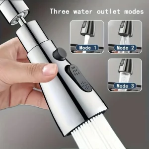 Universel 360 ° Extension de robinet pivotante, Extension de robinet anti-éclaboussures, arroseur à 3 modes, robinet d’évier de cuisine rotatif, tête de pulvérisation Universel 360 ° Extension de robinet pivotante, Extension de robinet anti-éclaboussures, arroseur à 3 modes, robinet d’évier de cuisine rotatif, tête de pulvérisation