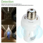 Support d&rsquo;ampoule avec capteur de mouvement intelligent E27, adaptateur de capteur d&rsquo;induction PIR, convertisseur de Base de lampe, interrupteur LED automatique AC 110V 220V