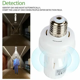 Support d'ampoule avec capteur de mouvement intelligent E27
