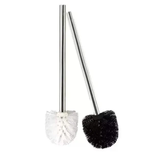 Brosse toilette inox manche longue lot deux têtes nylon…