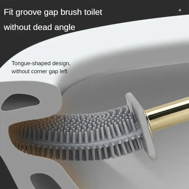 Brosse de toilette murale de luxe en Silicone – vue 4