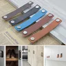 Poignée cuir artisanale minimaliste incurvée lisse… – vue 4