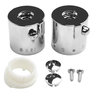 Poignées de bouton de contrôle de température de douche, mitigeur de douche thermostatique chromé, robinets de salle de bains, thermostats de baignoire