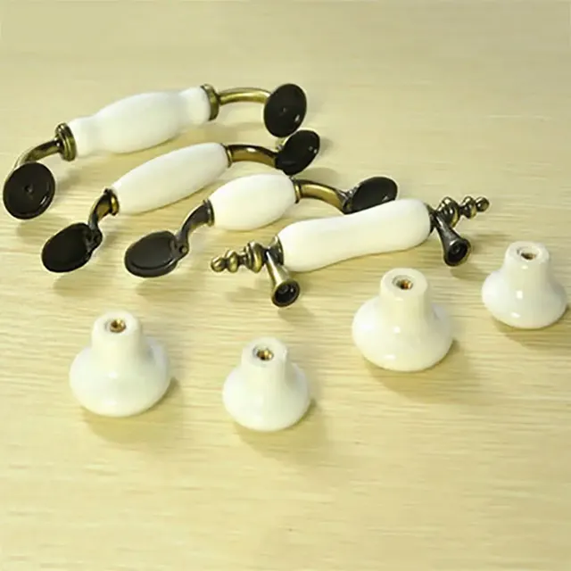 Boutons d'armoire fleur rurale poignée de porte en… – vue 3