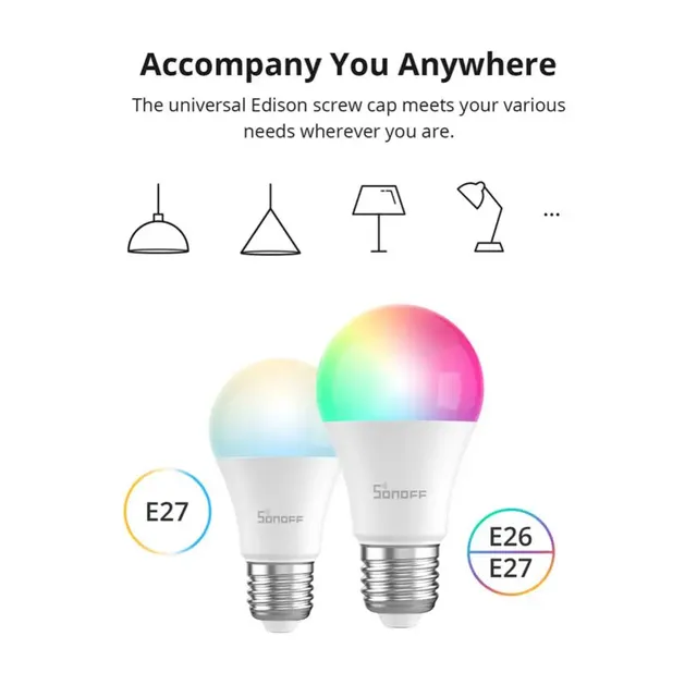 Sonoff B05-bl-A60 Wifi ampoule intelligente 9W Led Rgb… – vue 6