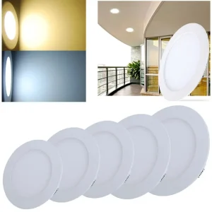 Le plafond ultra mince de lumière de panneau de LED de Dimmable a enfoncé le AC85-265Ving rond de lumière de tache de Downlight 3w 4w 6w 9w 12w 15w 25w LED