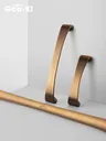 Poignées d'armoire en bronze brossé en forme de périphérie – vue 2