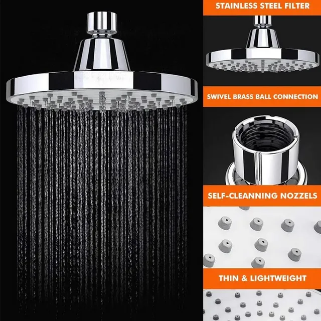 Pommeau douche pluie six pouces haute pression filtre… – vue 2