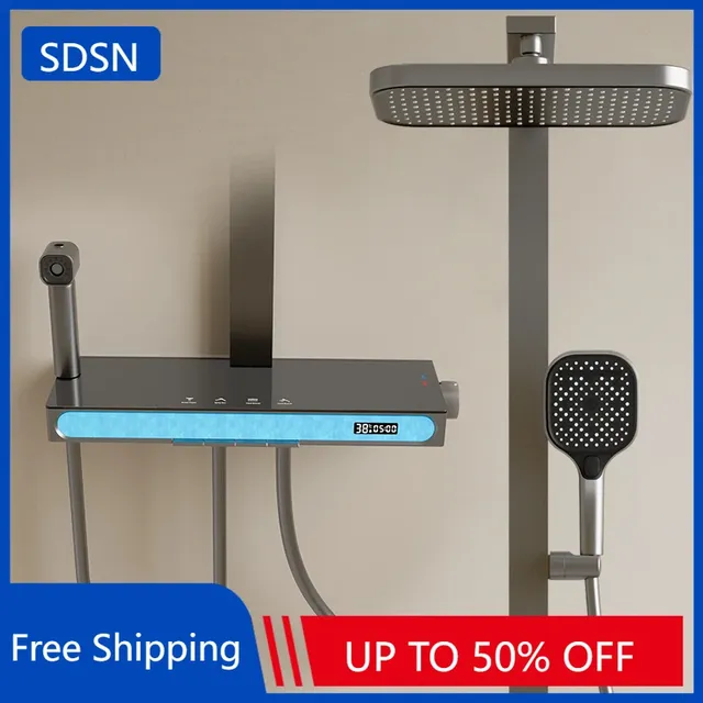 Système de douche numérique avec musique Bluetooth