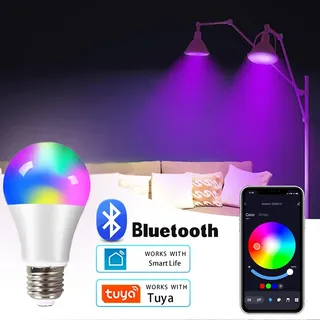 E27 12/15/18W lampe intelligente RGB lumière LED variable RGBW ampoule…